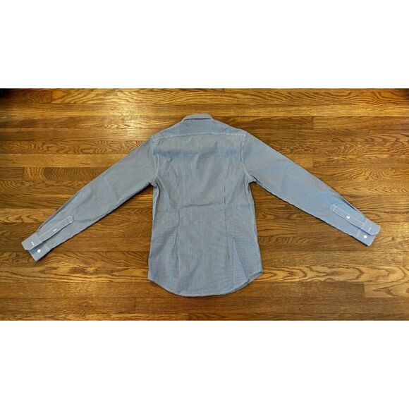 5.11 511 Tactical Mens XS Long Sleeve Alpha Flex Dress Button Down Gingham Blue - Picture 3 of 8